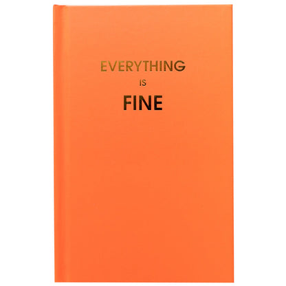 Everything is Fine - Neon Red Hardcover Journal