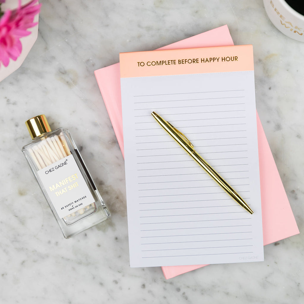 To Complete Before Happy Hour - Lined Notepad