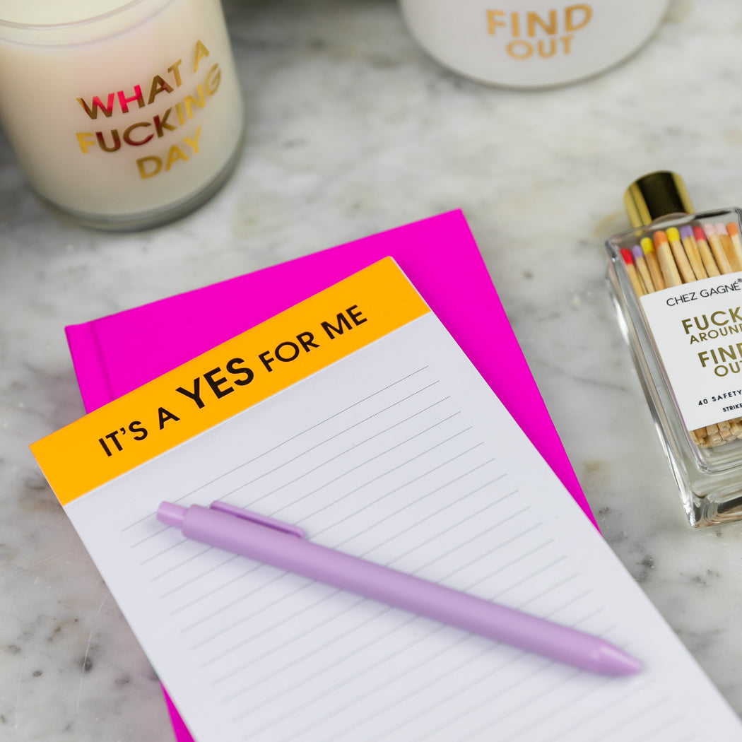 It's A Yes For Me - Lined Notepad