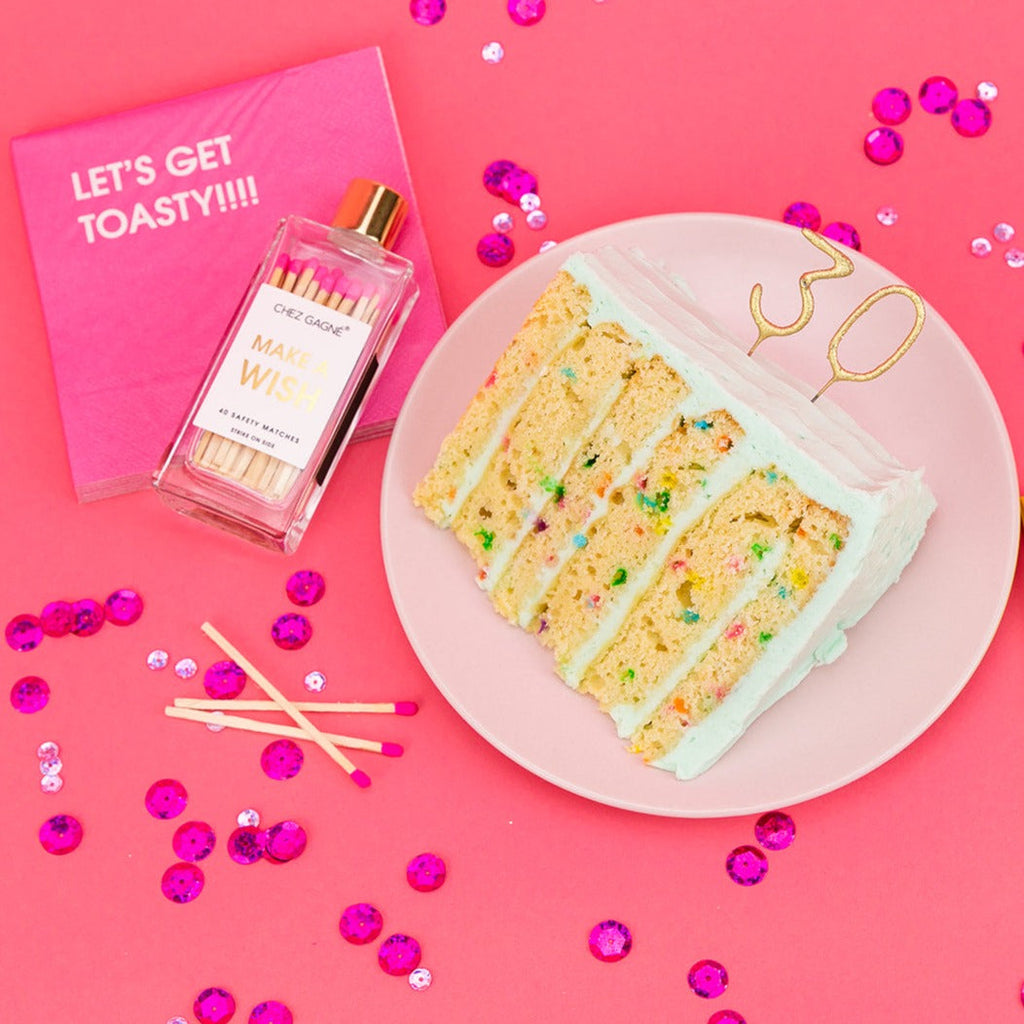 Make A Wish - Glass Bottle Safety Matches - Birthday