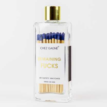 Remaining Fucks - Glass Bottle Safety Matches