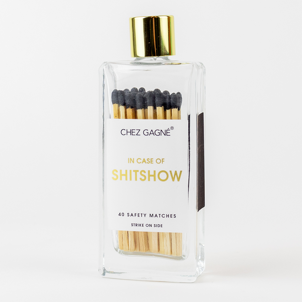 In Case of Shitshow - Glass Bottle Safety Matches