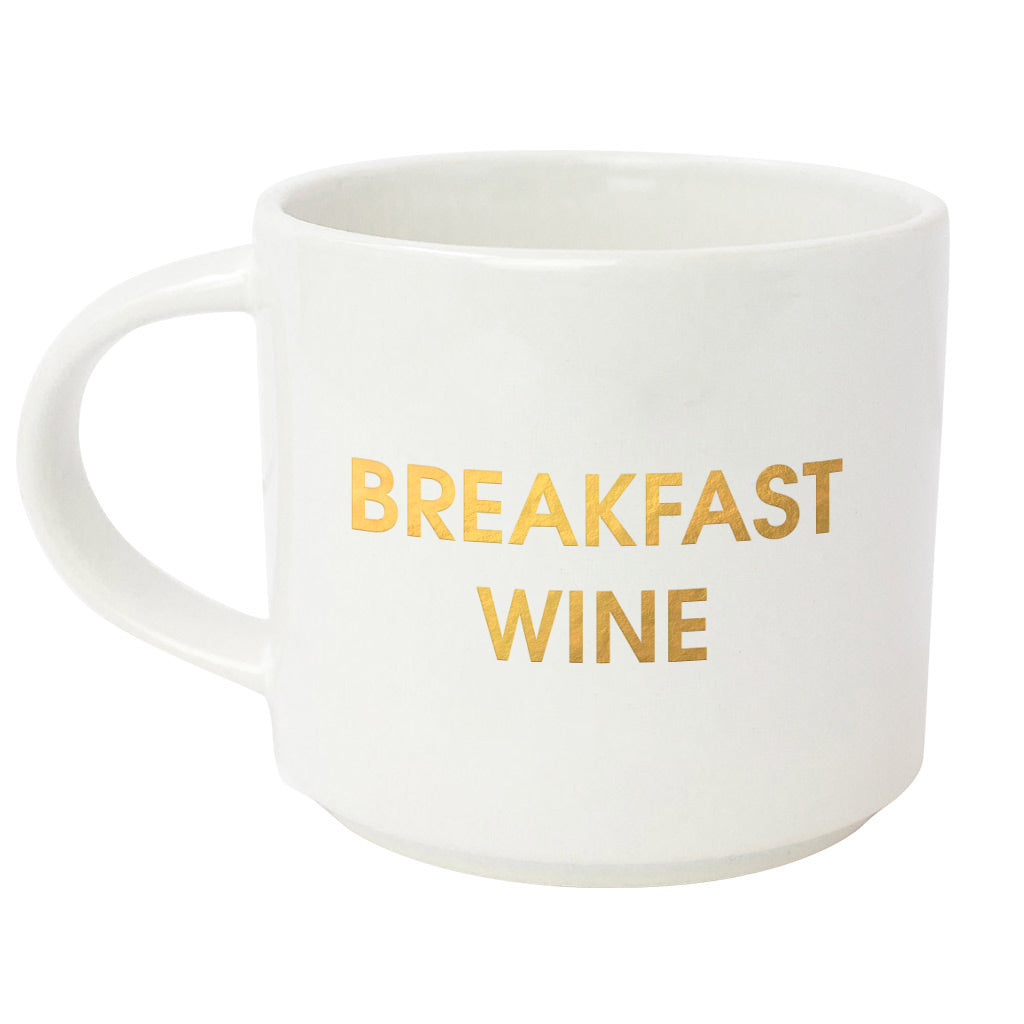 Chez Gagne Chez Gagné Breakfast Wine Gold Metallic Mug