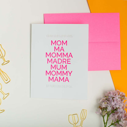 Mother by Many Names - Letterpress Card