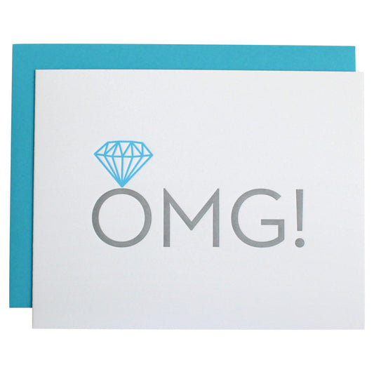 OMG! Engagement - Letterpress Card