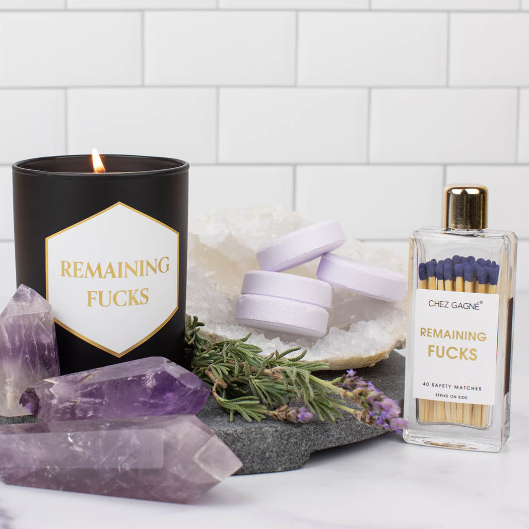 Remaining Fucks - Painted Candle in Gift Box