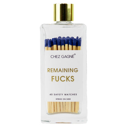 Remaining Fucks - Glass Bottle Safety Matches