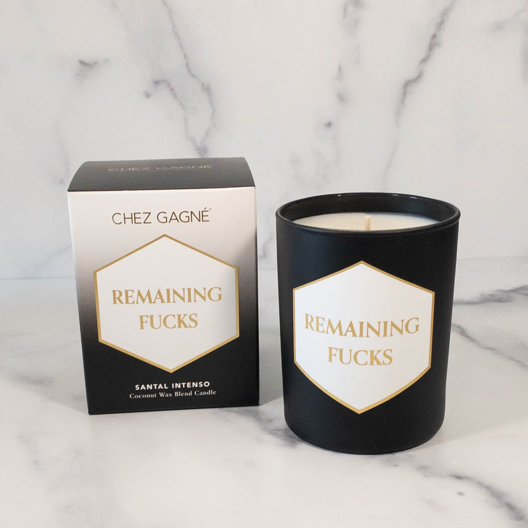 Remaining Fucks - Painted Candle in Gift Box
