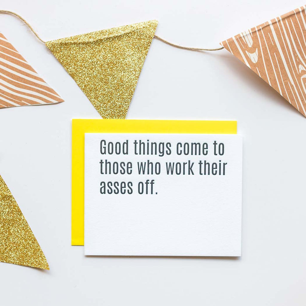 Good Things Come -  Letterpress Card